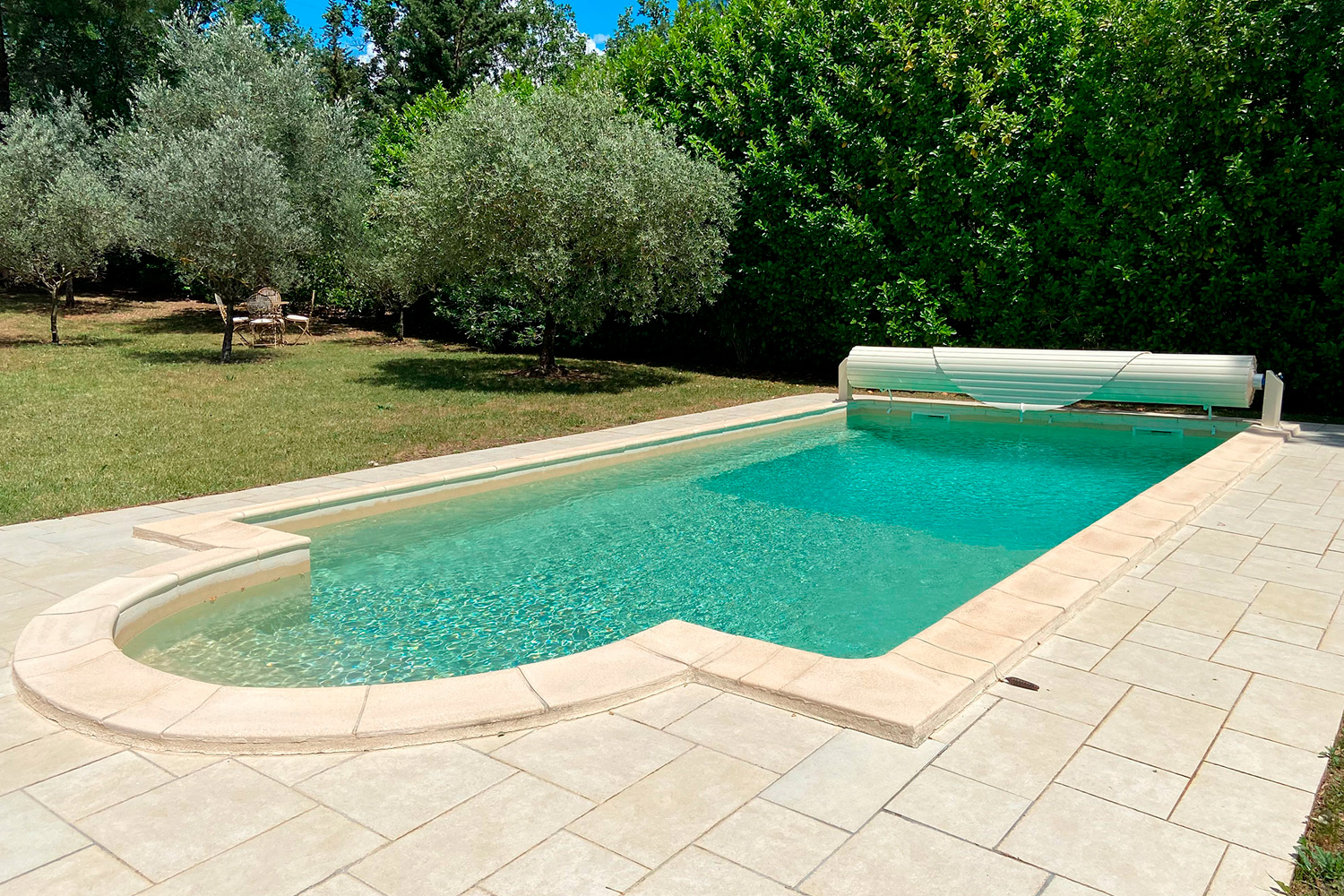 Garden with swimming pool - Vagnas
